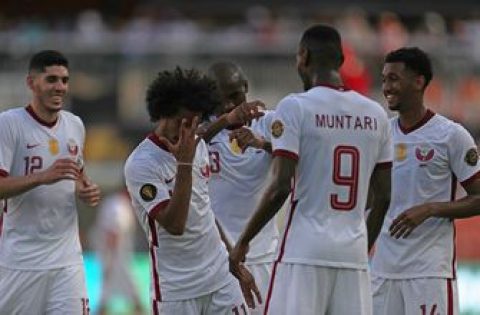 Akram Afif scores Qatar’s second goal in 11 minutes, gives team 2-0 lead over Grenada