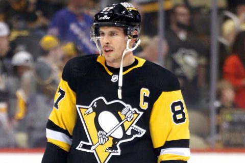 Crosby skates, but Pens mum on Game 7 status