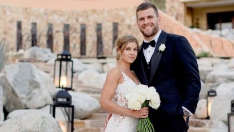 Steelers star T.J. Watt and soccer player Dani Rhodes were married over the weekend