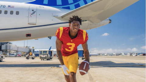 ‘New routes coming this fall’: Star receiver Jordan Addison signs NIL deal with United Airlines