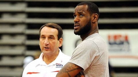 LeBron backs Coach K, teases Duke future for LeBron James Jr.