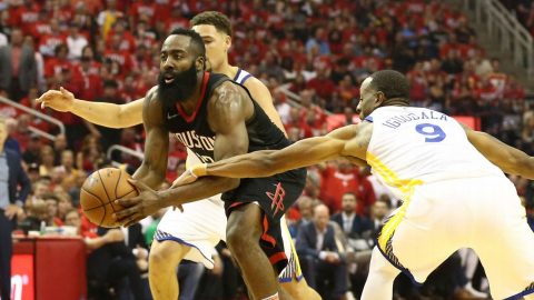 ‘He flops on offense’: James Harden and the art of drawing a foul