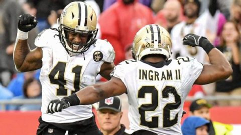 Alvin Kamara, Mark Ingram even harder to stop when they line up together