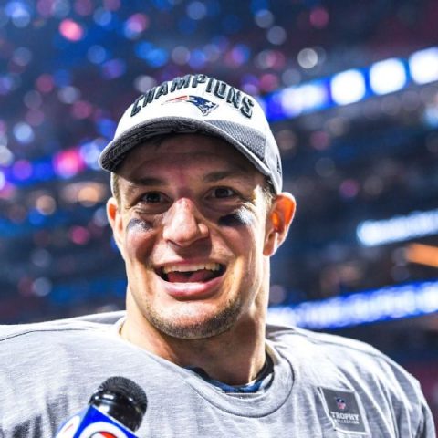 Gronk leaves his mark: Dent in Lombardi Trophy