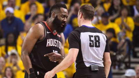 The officiating in the Rockets vs. Warriors series threatens to define the rivalry