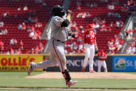 Sandoval homers, steals, throws blank inning