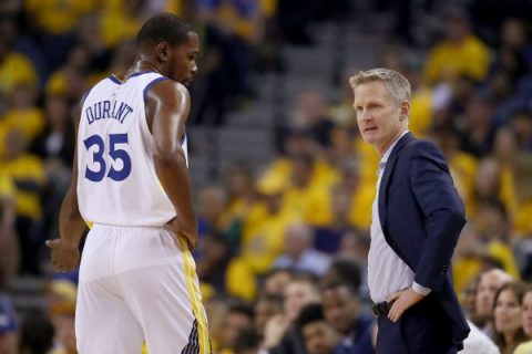 Kerr: KD to miss Game 1; Cousins questionable