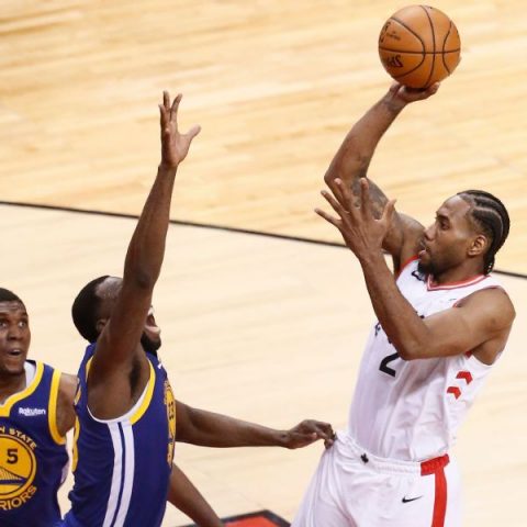 For Kawhi, extra fun getting his shots in playoffs