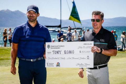 Romo successfully defends celebrity golf title