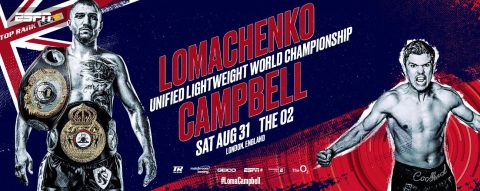Saturday 8/31, 5 p.m. ET on ESPN+: Vasyl Lomachenko vs. Luke Campbell