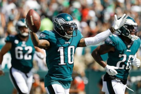 Eagles WR Jackson likely to be out six weeks