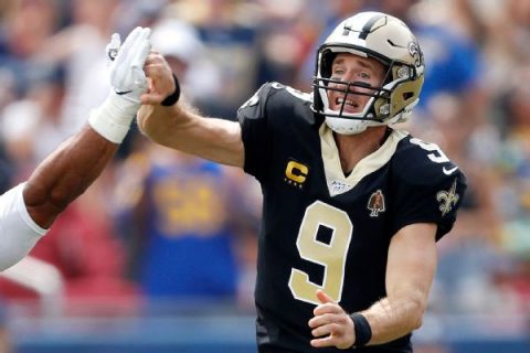 Brees ‘concerned’ about injury, to see specialist