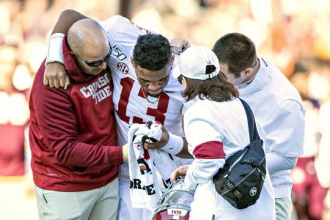 Tua resting after successful surgery on hip