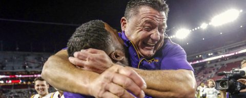 Shotgunning Red Bulls, 15 pounds of crawfish and lining up against The Rock: The best Ed Orgeron stories