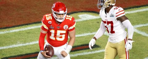 Patrick Mahomes takes a lick, then scores Chiefs’ first TD