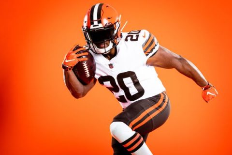 Browns touch on old title past with new uniforms