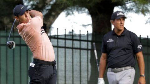 Rory McIlroy, Phil Mickelson and Bryson DeChambeau put on a show in silence