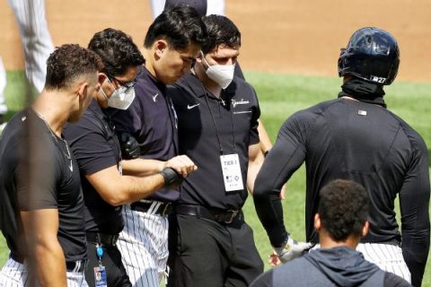Tanaka back at Yankee Stadium day after injury
