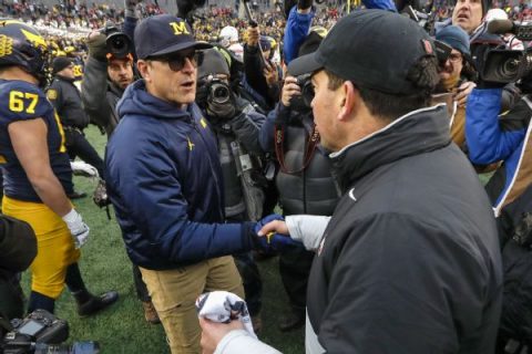 Report: Harbaugh, Day get chippy on Big Ten call