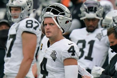 QB Carr: Maskless Raiders ‘slipped up’ at event
