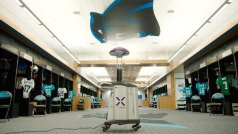 Panthers prepare for fans on Sunday with ‘germ-zapping robot’