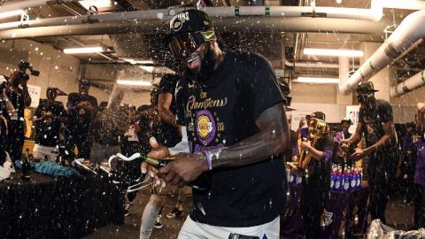 The scenes of a Lakers’ title celebration like no other