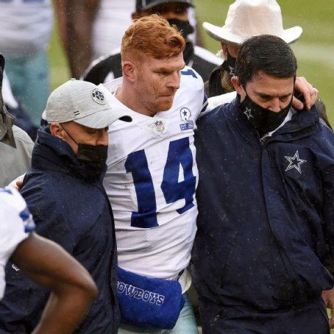 Cowboys’ Dalton concussed in Washington loss