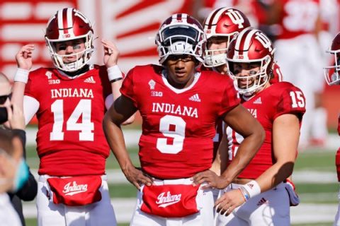 No. 12 Indiana QB Penix tears ACL, out for year
