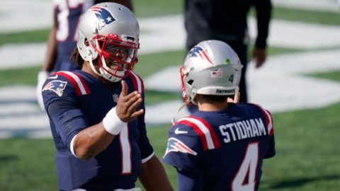 Patriots hit pause at QB with Cam Newton and Jarrett Stidham … for now