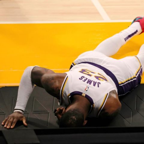 LeBron out indefinitely with a high ankle sprain