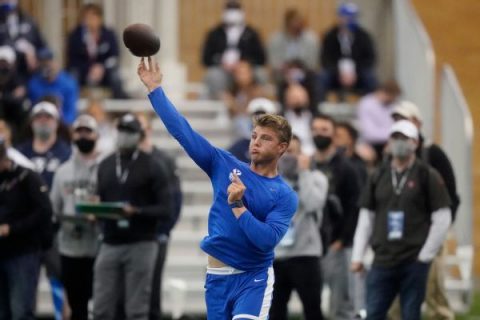BYU’s Wilson shows off big arm for Jets, others