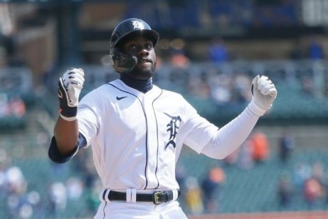 Tigers’ Baddoo hits homer on first career pitch