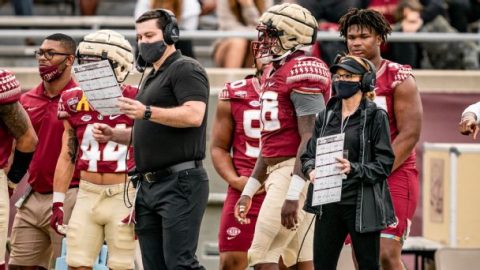 Scenes from the sideline at FSU’s spring game