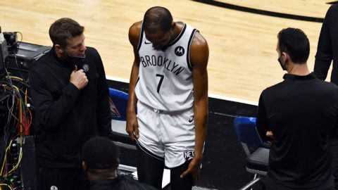 Thigh injury forces KD from Nets’ game at Miami