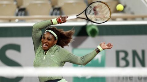 Serena Williams lights up the French Open’s first-ever night session