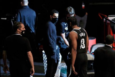 Harden out for Game 2 with hamstring tightness