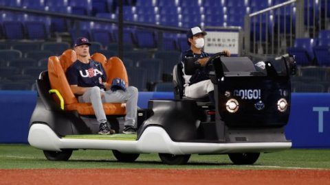 Ride in style: The bullpen car is the Olympic Games’ best amenity