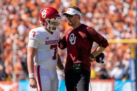 Riley on OU’s QB battle: ‘We’ll see how it goes’