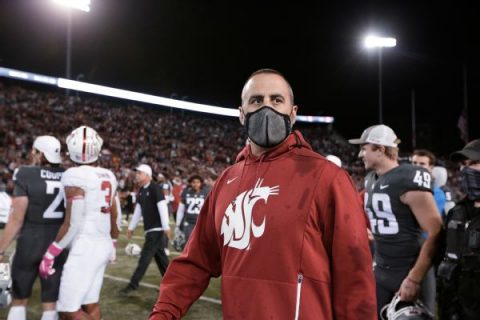 Source: WSU coach Rolovich out after vax refusal
