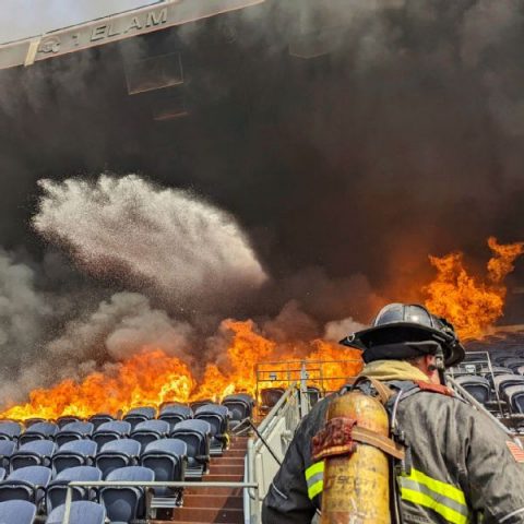 Mile High suites, seats catch fire; no injuries