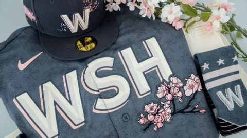 Washington Nationals, Wizards unveil cherry blossom-themed uniforms