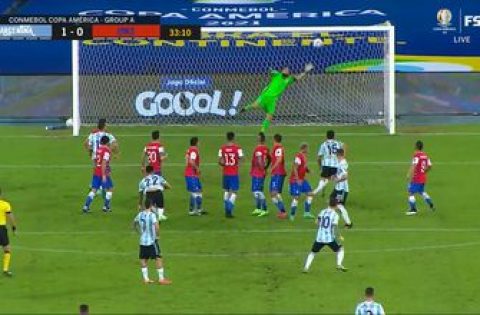 Lionel Messi puts home unbelievable free-kick goal vs. Chile, gives Argentina 1-0 lead