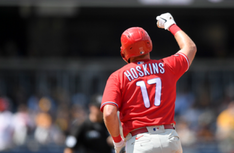 Rhys Hoskins homers in back to back innings to help Phillies defeat Padres, 7-4