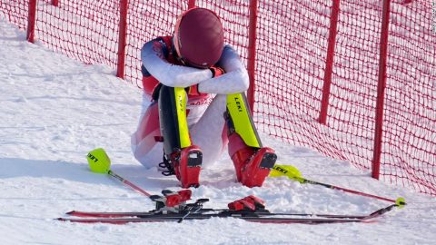 ‘A really big let down,’ says Mikaela Shiffrin after she crashes out for the second time at Beijing 2022