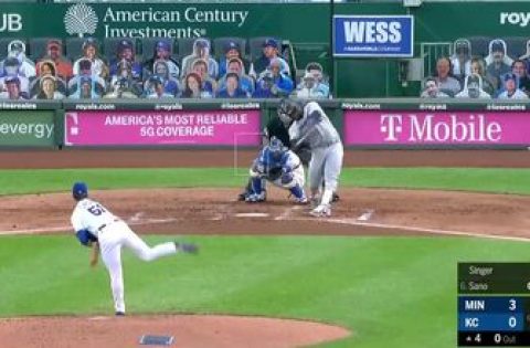 Miguel Sanó crushes 458-foot solo home run to pad Twins lead over Royals to 4-0