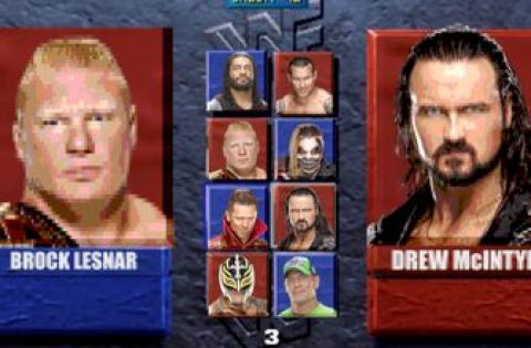 WrestleMania 36: Brock Lesnar vs Drew McIntyre through a 90’s arcade lens | WWE on FOX