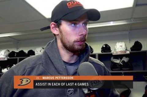 Marcus Pettersson talks about his confidence and improvements on offense