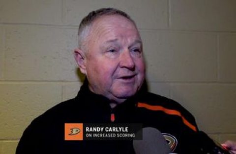 Ducks head coach Randy Carlyle comments on the increased scoring trend around the NHL