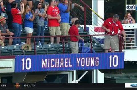 Michael Young’s #10 Retired at Globe Life Park | Michael Young Jersey Retirement Ceremony