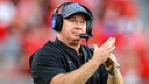 Kentucky football coach Mark Stoops responds to John Calipari